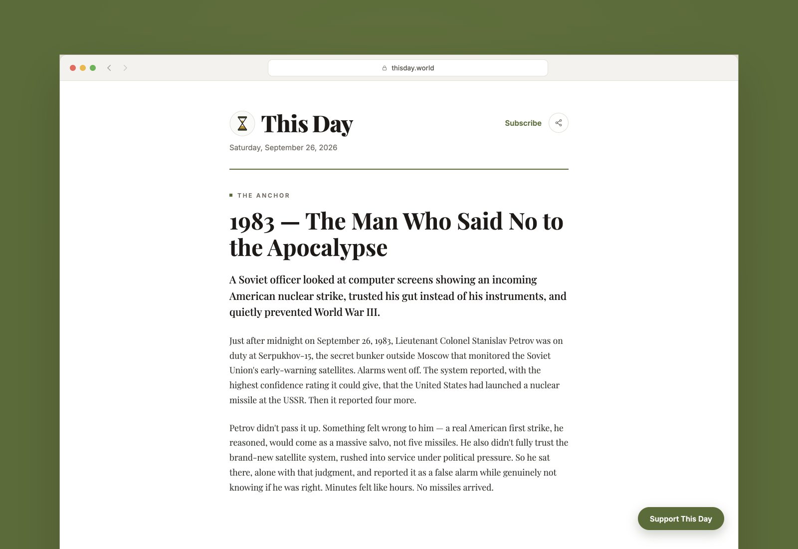 thisday.world on desktop